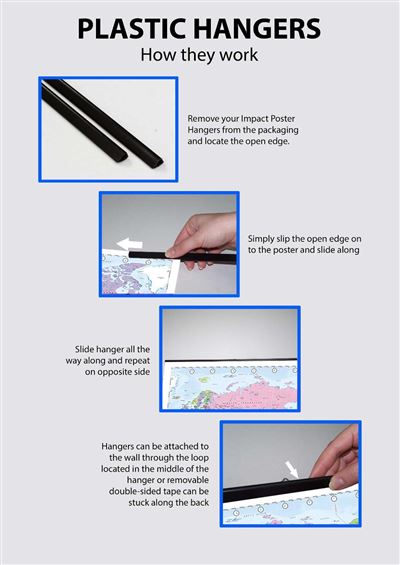 Instructions for plastic poster hangers