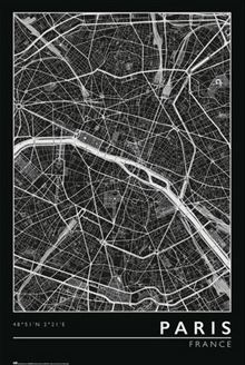 Paris - City Map - Reg Poster