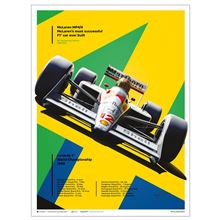 Ayrton Senna - MP4/4 35th Anniv 1988 - 30 x 40 Print
