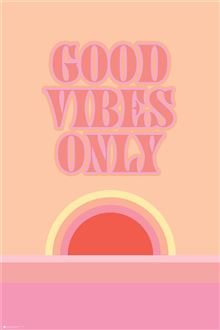 Motivational - Good Vibes Only Sunset - Reg Poster