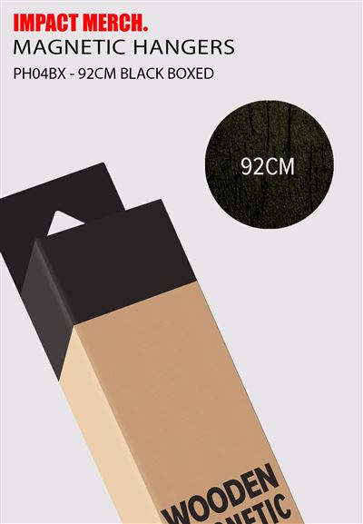 Wooden Hanger 92cm - Black Boxed - Fits Regular Poster 61 x 91.5 Landscape