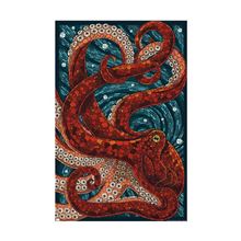 Lantern Press - Mosaic Octopus - Reg Poster