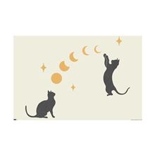 Episodic Drawing - Cat And Moon - Reg Poster
