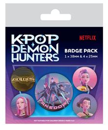 KPop Demon Hunters - Huntrix Songs - Badge Mixed 5 Pack