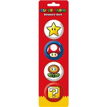 Super Mario - Essential - Erasers 4 Pack