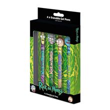 Rick and Morty - Characters - Erasable Gel Pen 4 pack