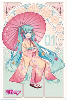 Hatsune Miku - Kimono - Reg Poster