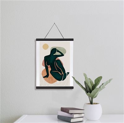 Wooden Hanger 92cm - Black Boxed - Fits Regular Poster 61 x 91.5 Landscape